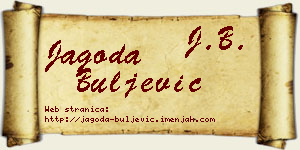 Jagoda Buljević vizit kartica